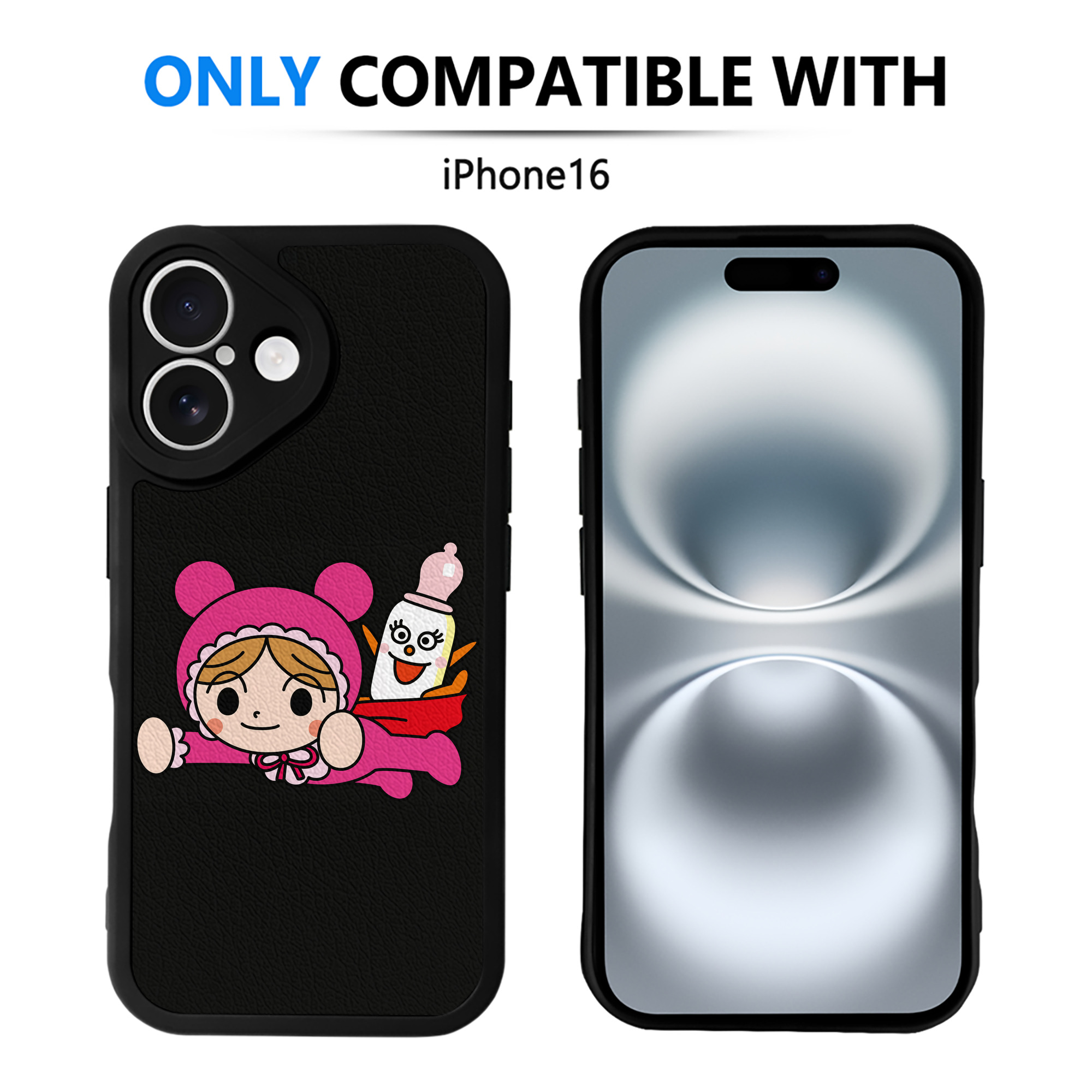 （画像用） アンパンマン Anpanman 【iPhone 16シリーズ対応】シリコンスマホケース（レザー調） 材質：シリコン